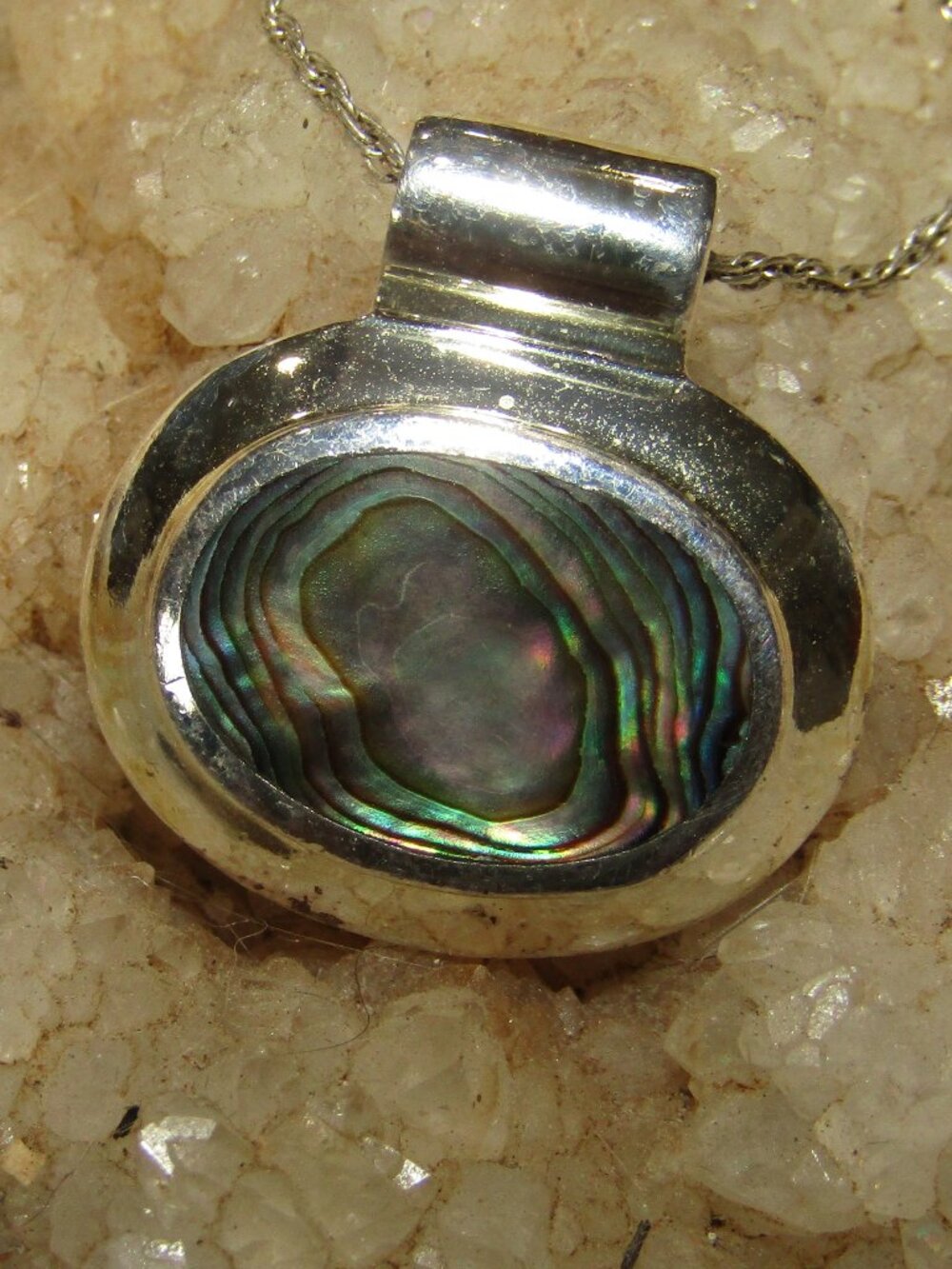 Sterling Silver Abalone Necklace